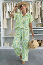 Carica l'immagine nel visualizzatore di Gallery, Completo in mussola di cotone camicia e pantaloni stampa leopardata
