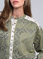 Carica l'immagine nel visualizzatore di Gallery, Camicia Solinata Flinto color khaki
