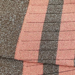 MissBrilli Brilli - Calcetto alto con topo a righe, colore: corallo