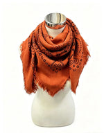 Carica l'immagine nel visualizzatore di Gallery, 5467354-K3/K23 Foulard quadrato in lana con motivo paisley
