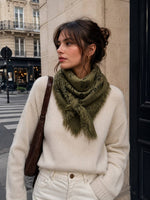 Carica l'immagine nel visualizzatore di Gallery, 5467354-K3/K23 Foulard quadrato in lana con motivo paisley

