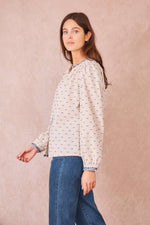 Carica l'immagine nel visualizzatore di Gallery, APOLLINE - Elegante Blusa Ricamata in Cotone e Lino
