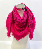 Carica l'immagine nel visualizzatore di Gallery, 5467354-K3/K23 Foulard quadrato in lana con motivo paisley
