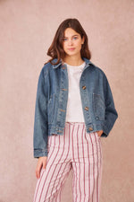 Carica l'immagine nel visualizzatore di Gallery, VERSAILLES – Giacca di jeans 100% cotone
