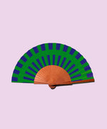 Carica l'immagine nel visualizzatore di Gallery, NUOVO* Ventaglio NORIA - 23 cm - Verde e Blu
