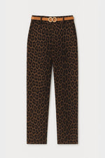 Carica l'immagine nel visualizzatore di Gallery, Pantaloni carrot a gamba rastremata con stampa leopardata – vita alta, pezzo d'impatto
