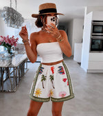 Carica l'immagine nel visualizzatore di Gallery, Short stampato estivo – Stampa boho chic: Cachi
