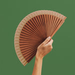 Carica l'immagine nel visualizzatore di Gallery, Ventaglio WOOD BEIGE - 21 cm - Beige
