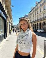 Carica l'immagine nel visualizzatore di Gallery, 46735-K12 Foulard grande carré 110*110 motivo bandana
