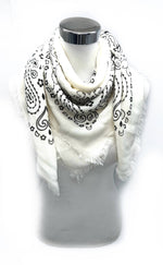 Carica l'immagine nel visualizzatore di Gallery, 5467354-K3/K23 Foulard quadrato in lana con motivo paisley
