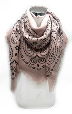 Carica l'immagine nel visualizzatore di Gallery, 5467354-K3/K23 Foulard quadrato in lana con motivo paisley
