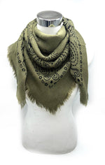 Carica l'immagine nel visualizzatore di Gallery, 5467354-K3/K23 Foulard quadrato in lana con motivo paisley

